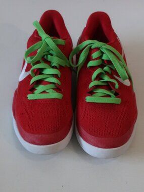 Boys Nike Kobe 8 Protro Red, White Sneakers 3.5Y